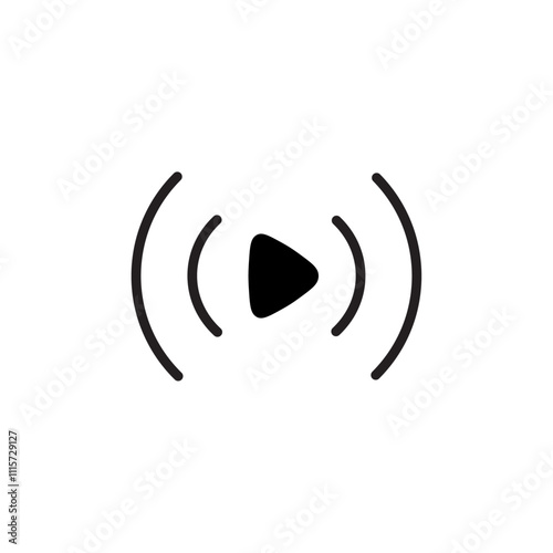 Live streaming icon web design in vector