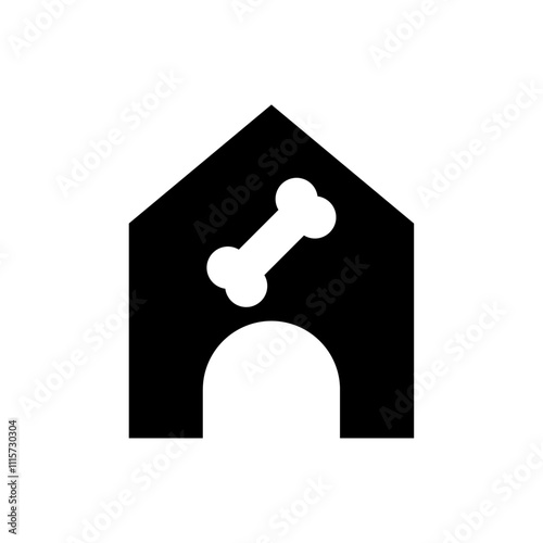 Pet house icon web design in vector