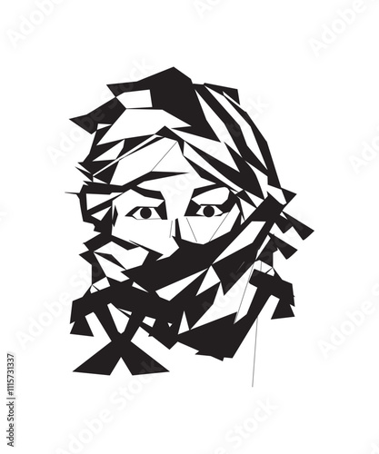 Modern Arabic Girl vector illustrator