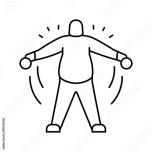 portion control obesity overweight line icon vector. portion control obesity overweight sign. isolated contour symbol black illustration