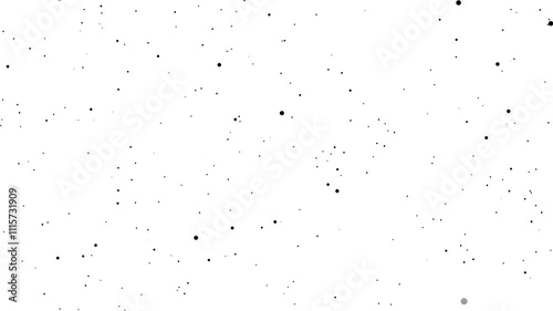 Dust-shaped particles flying past the camera against a white background.