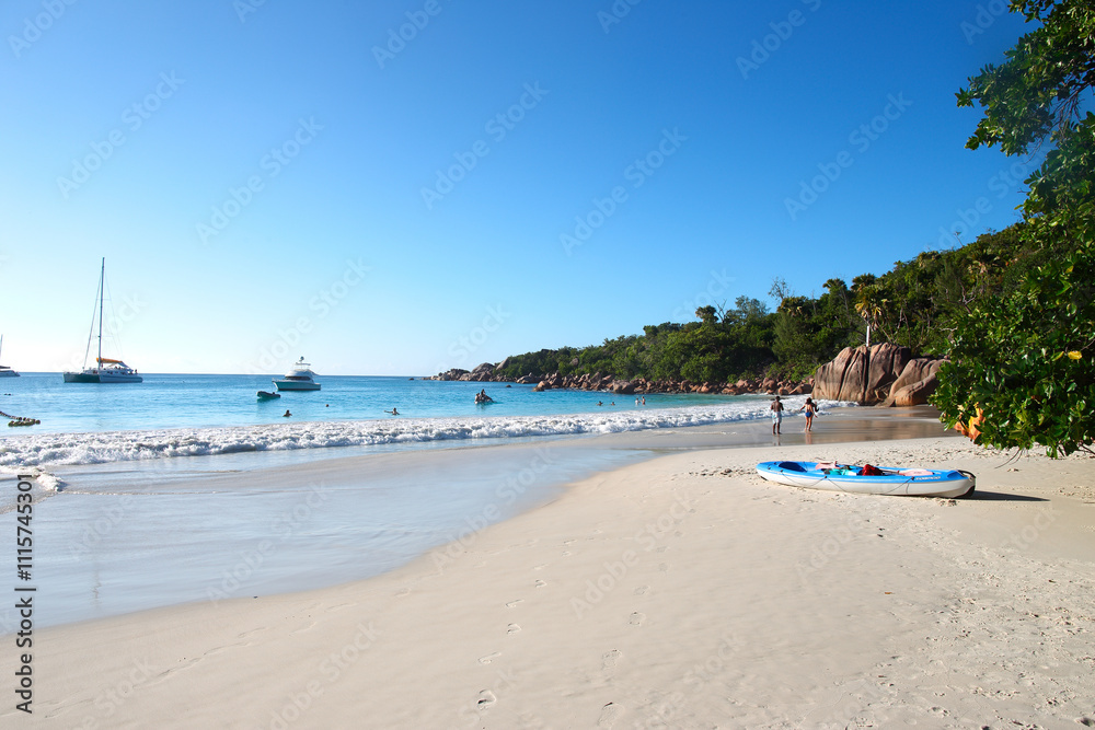 Tropical island scenery of Seychelles in the Indian Ocean Tropical island scenery of Seychelles in the Indian Ocean