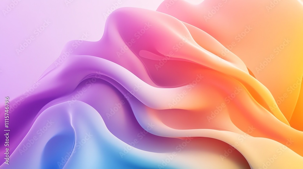 Fototapeta premium Abstract colorful background with soft pastel colors and a wave pattern.