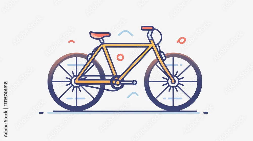Fototapeta premium flat design illustration of a bicycle
