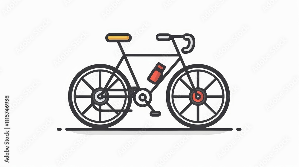 Fototapeta premium flat design illustration of a bicycle