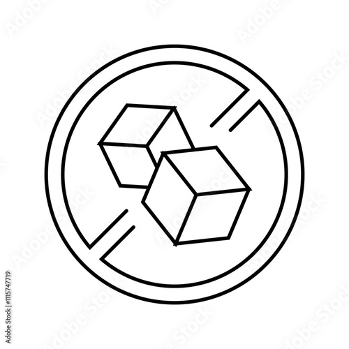 no preservatives product label warning line icon vector. no preservatives product label warning sign. isolated contour symbol black illustration