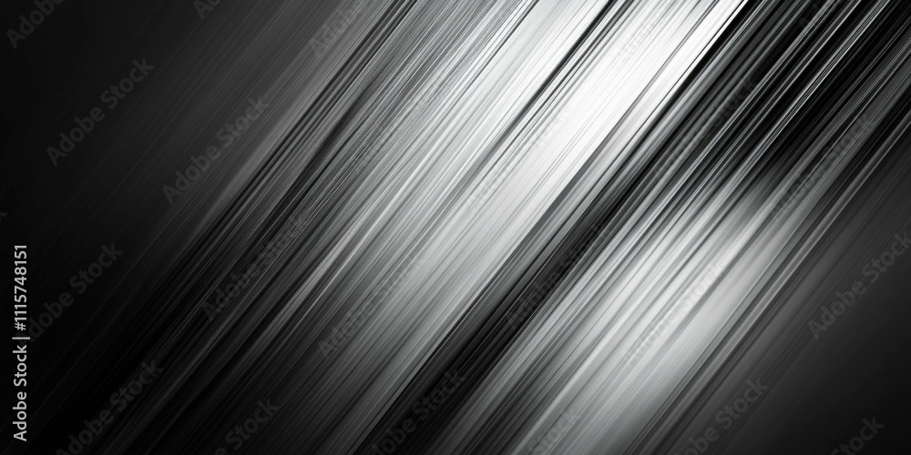Obraz premium Abstract texture or object High-contrast black and white diagonal lines minimalistic design with clean sharp edges illuminated with diffused light