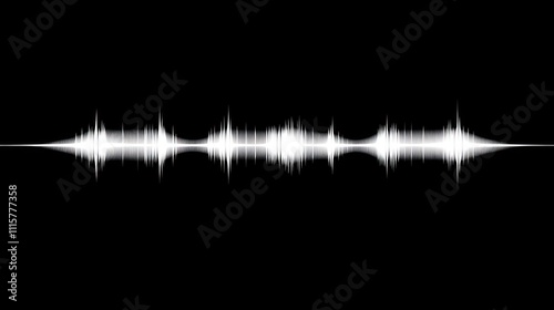 A visual representation of sound waves on a black background.
