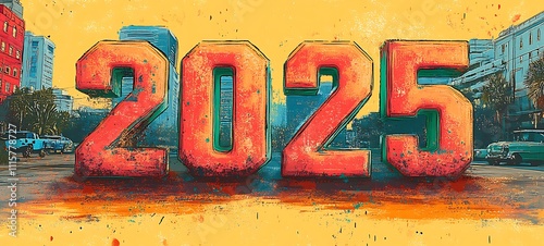 Wallpaper Mural New Year 2025 Number on a Yellow Background

 Torontodigital.ca