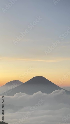 sunset in mountains