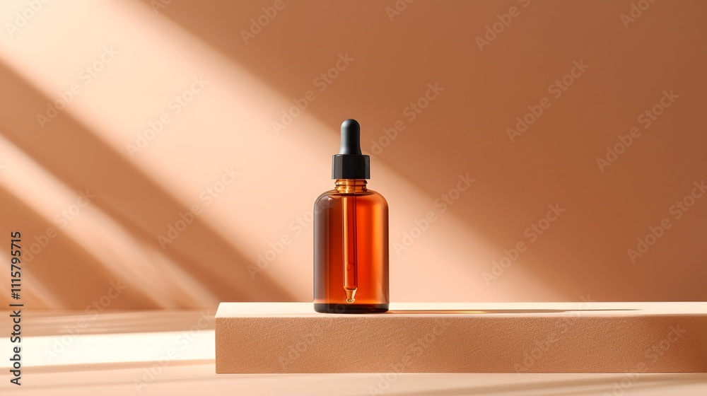 Naklejka premium Hydration-focused facial serum home spa product photography minimalist setting close-up shot