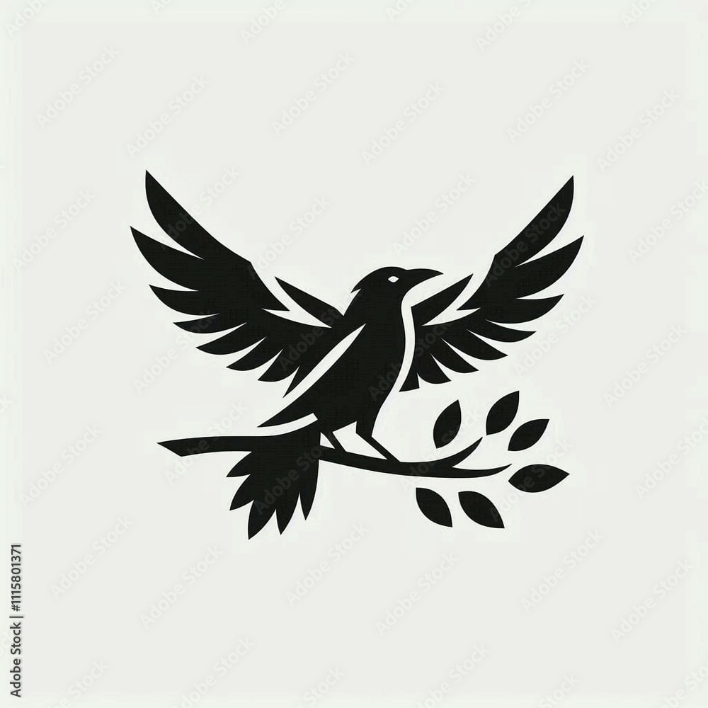 Obraz premium crow logo