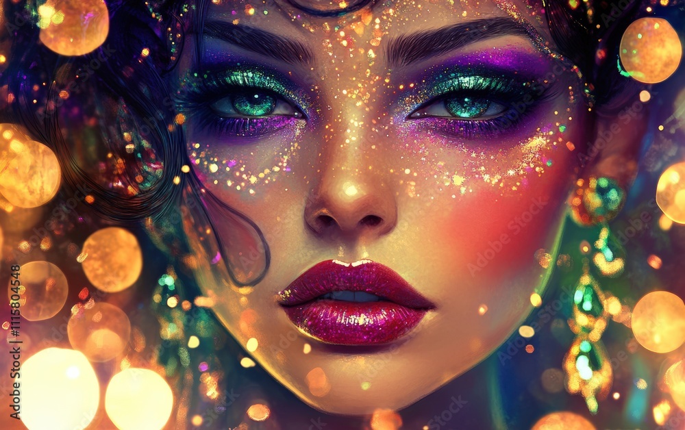Peachy Holiday Glow A close-up portrait of a woman with peachy blush, matching glossy lipstick, and a warm shimmer on her eyelids. Peachy Holiday Glow A close-up portrait of a woman with peachy blush, matching glossy lipstick, and a warm shimmer on her eyelids.