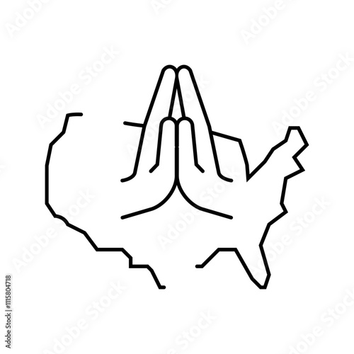 indigenous peoples day usa holiday line icon vector. indigenous peoples day usa holiday sign. isolated contour symbol black illustration