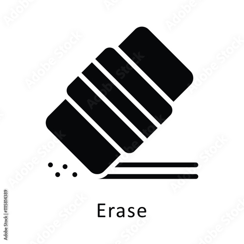 Erase  Vector Glyph Icon. Eps file 10