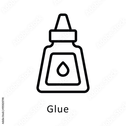 Glue Vector Outline Icon. Eps file 10