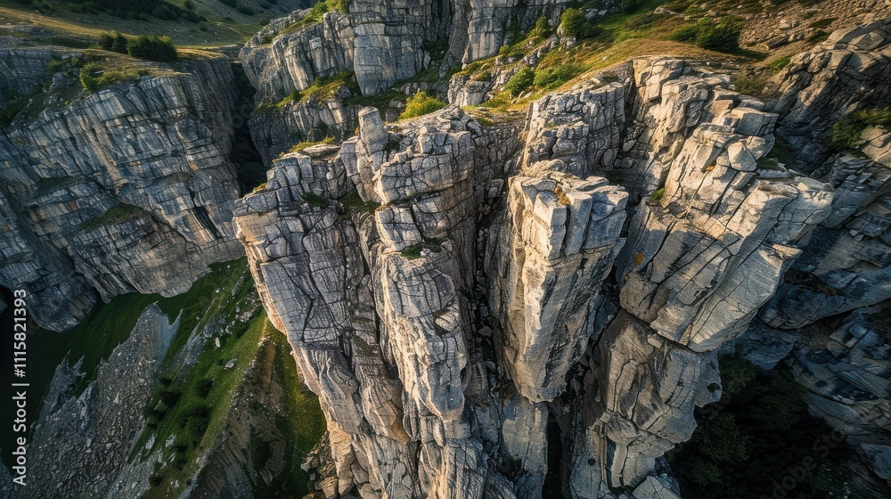 Obraz premium Stunning Aerial View of Rugged Mountain Landscape Captured in Ultra HD 7K Resolution Ideal for Nature and Adventure Themes