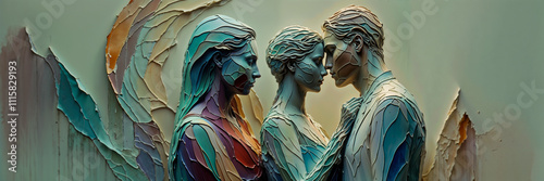 Eternal Layers of Love: Abstract Romanticism in Textured Relief Sculpture
