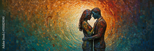 Eternal Layers of Love: Abstract Romanticism in Textured Relief Sculpture © Adari