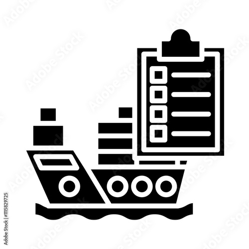Shipping Manifest glyph icon