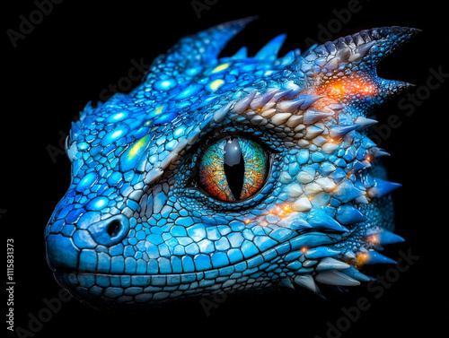 blue dragon head photo