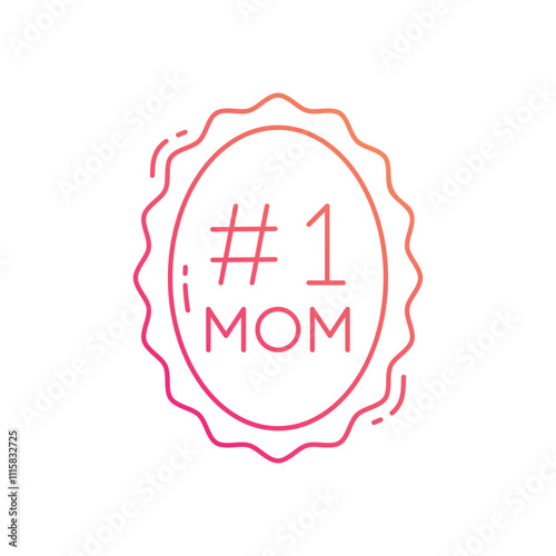 No. 1 mom vector icon