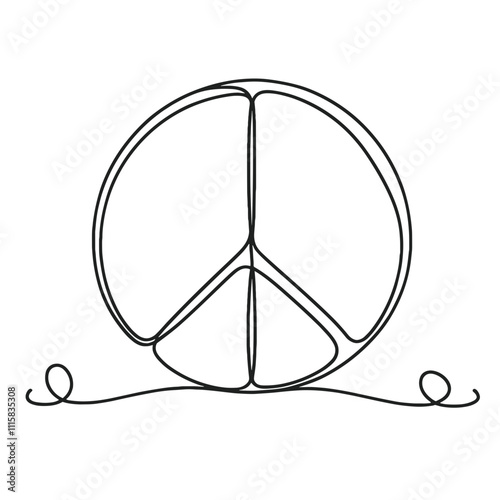 World peace symbol illustration for World Peace Day celebration and harmony representation