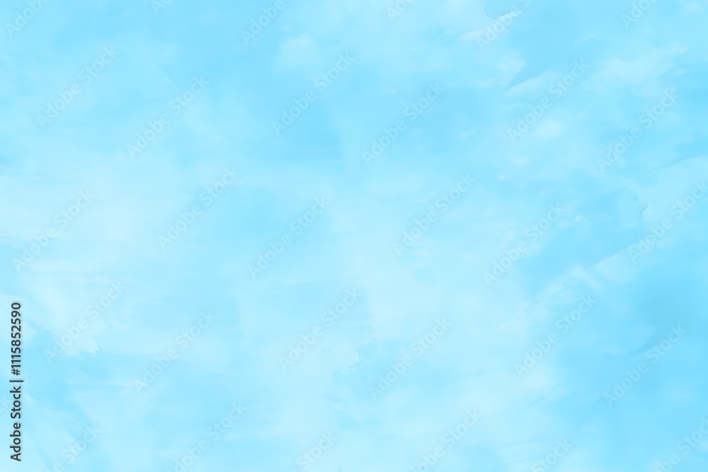 Fototapeta premium Abstract Blue Watercolor Square Stain Background - Hand-Painted Texture