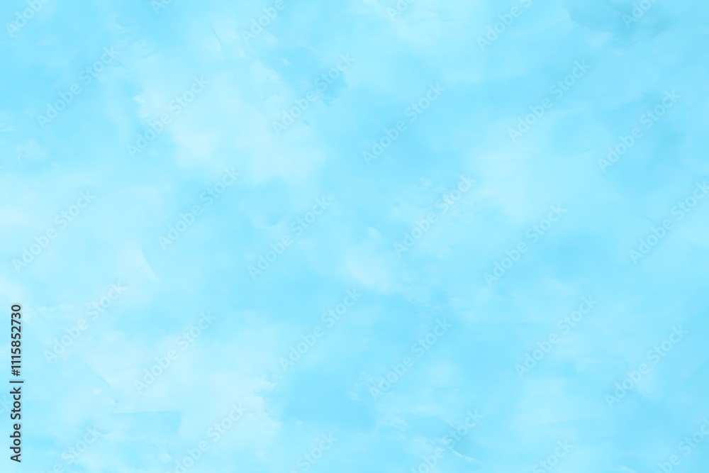 Obraz premium Abstract Blue Watercolor Square Stain Background - Hand-Painted Texture