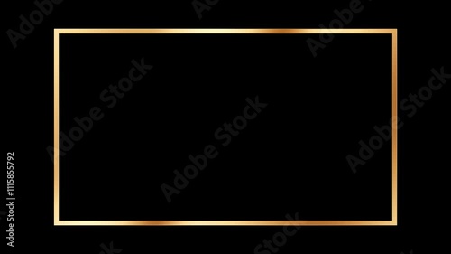 Golden rectangle border animation, alpha channel