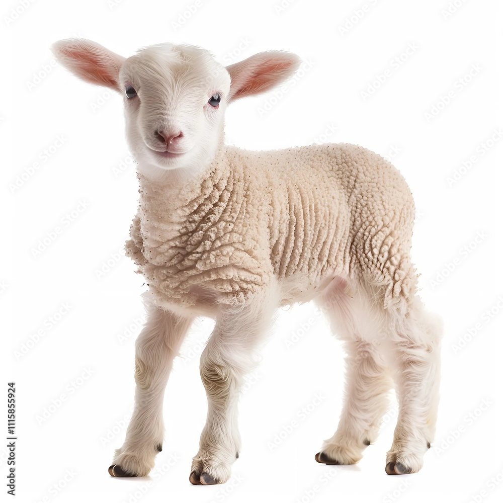 Fototapeta premium sheep isolated on white background
