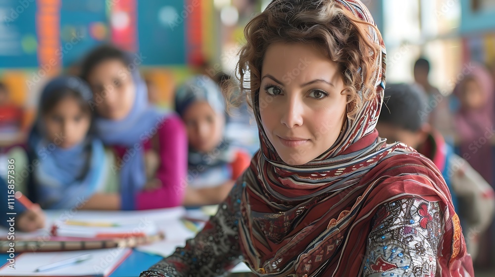 A young woman smiles at the camera, seated in a classroom with other students.
A young woman smiles at the camera, seated in a classroom with other students.