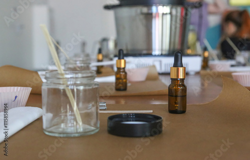 Set for crafting candle