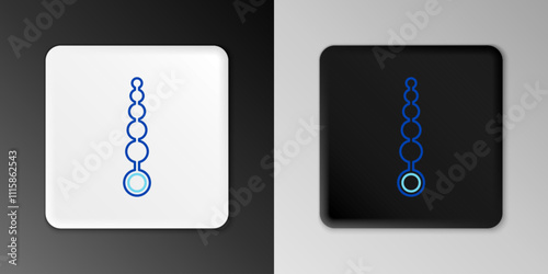 Line Anal beads icon isolated on grey background. Anal balls sign. Fetish accessory. Sex toy for men and woman. Colorful outline concept. Vector