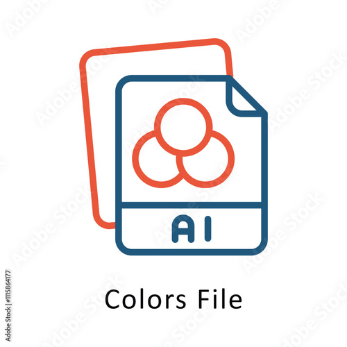 Colors File Vector two Colors Icon. Eps file 10