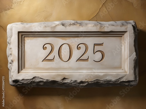 Stone Tablet Shows The Year Two Thousand Twenty Five photo