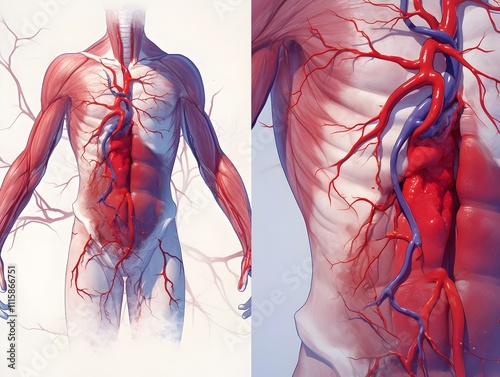 Detailed Anatomical of the Intricate Human Circulatory System
