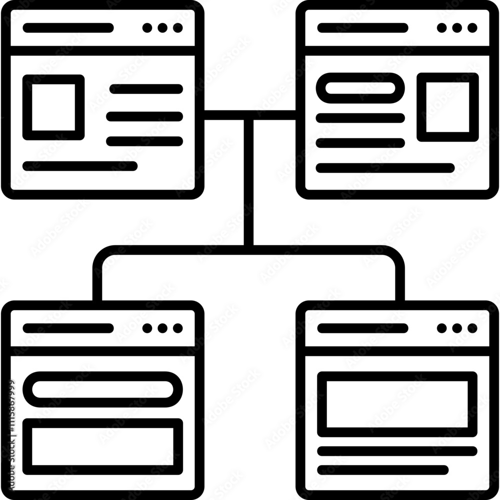 Site Map Line Icon Site Map Line Icon