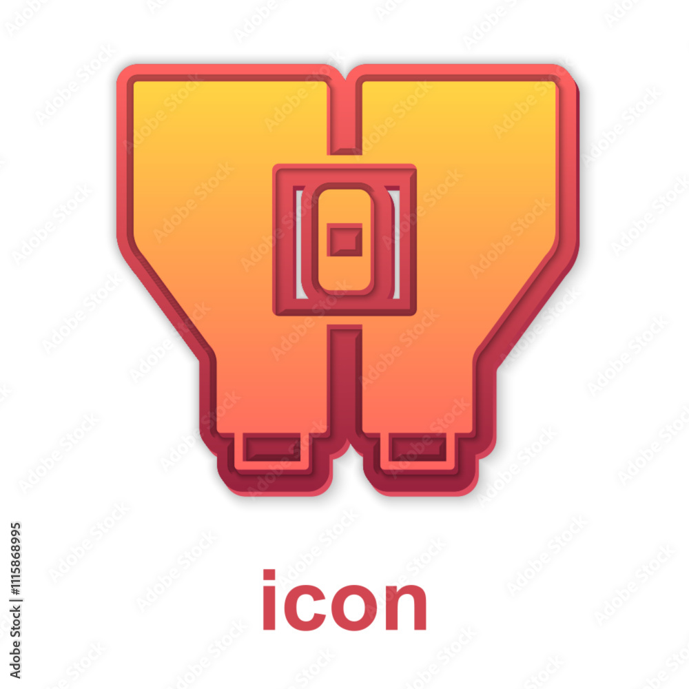 Fototapeta premium Gold Binoculars icon isolated on white background. Find software sign. Spy equipment symbol. Vector