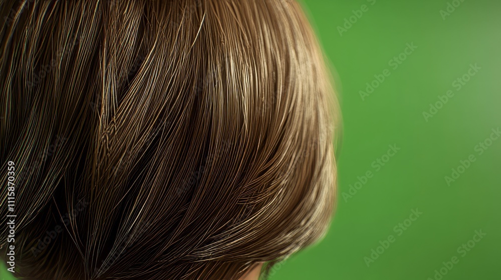 Naklejka premium Green screen hair