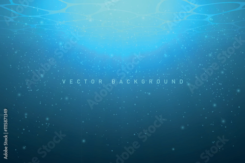 Underwater Blue Background with Light Rays and Particles