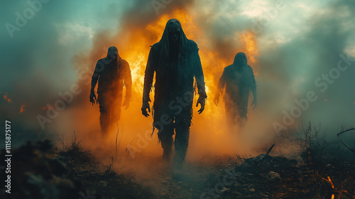 Dust and Smoke: Terrifying Zombie Soldiers in the Ruins