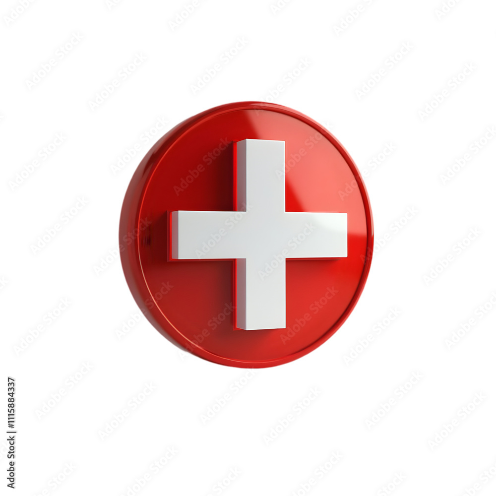 Obraz premium Health Emergency Response First Aid Symbol Medical Facility Graphic Design Clean Background Front View Emergency Preparedness Concept to Enhance Awareness and Safety in Healthcare Environments