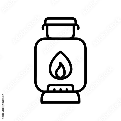 Kerosene heater icon illustration in modern style with simple lines and clear shapes
