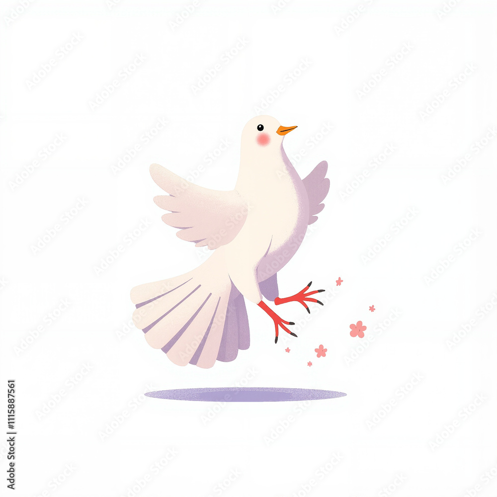 Fototapeta premium dove with peace sign
