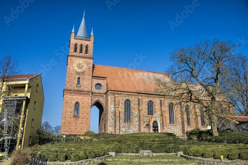 Obraz na płótnie müncheberg, deutschland - stadtpfarrkirche st. marien in der altstadt w salonie