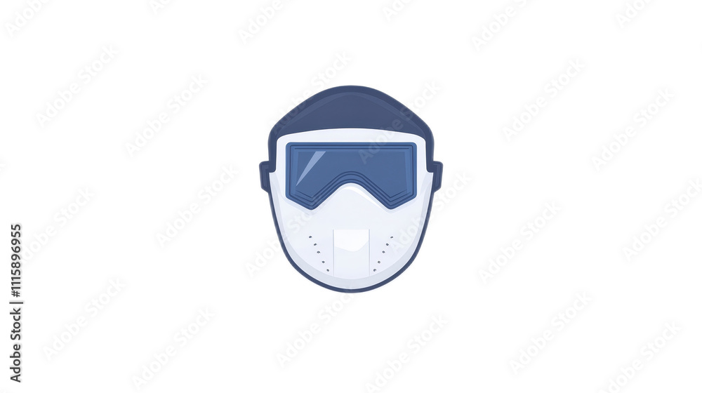 Cartoon Style Protective Face Mask with Goggles for Safety