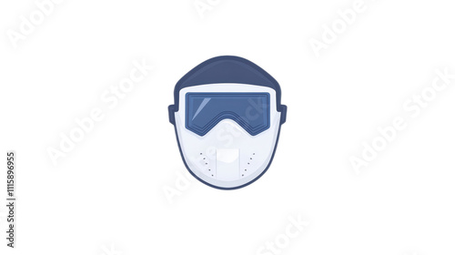Obraz na płótnie Cartoon Style Protective Face Mask with Goggles for Safety w salonie