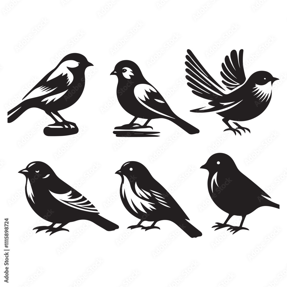 Set of bird silhouette vector . Flat vector icons of birds silhouette. Birds flying. Set of bird silhouette vector . Flat vector icons of birds silhouette. Birds flying.