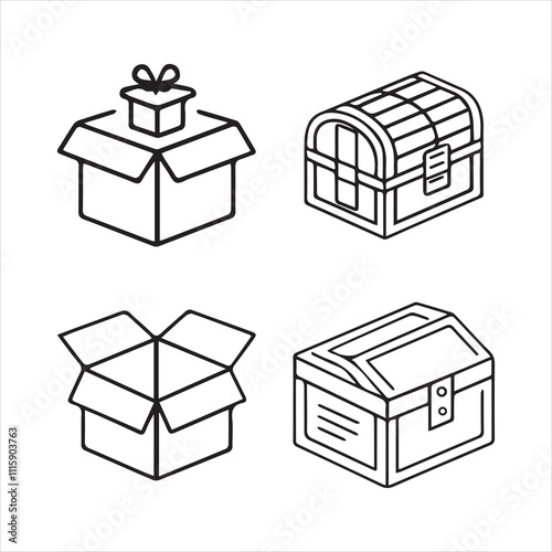 Gift box,  icons Box icon set. box vector icon, package, parcel